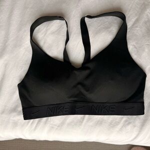 Nike Women's Black Sports Bra with Logo Band